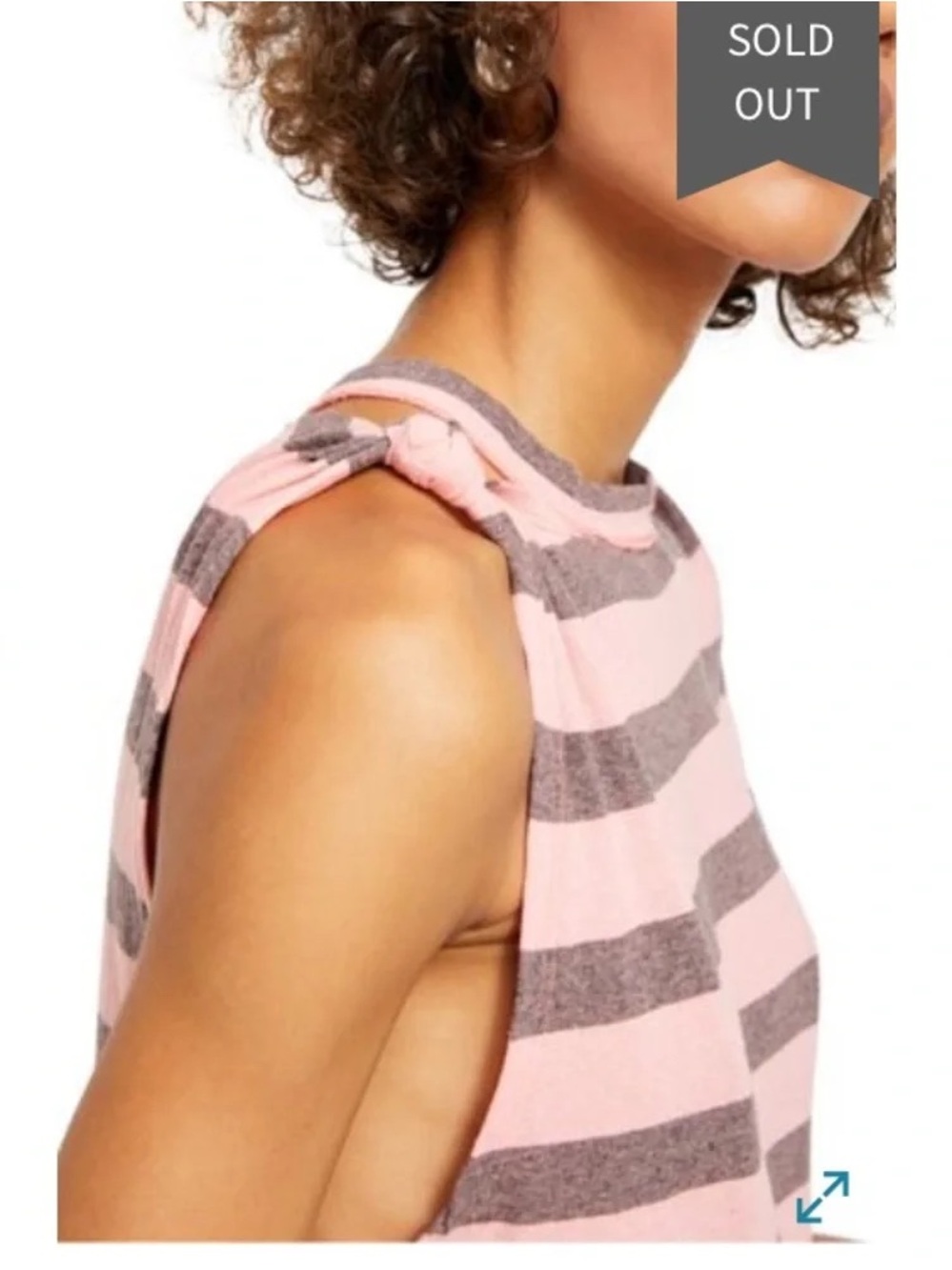 Free People New Striped Tie Shoulder Tank Top